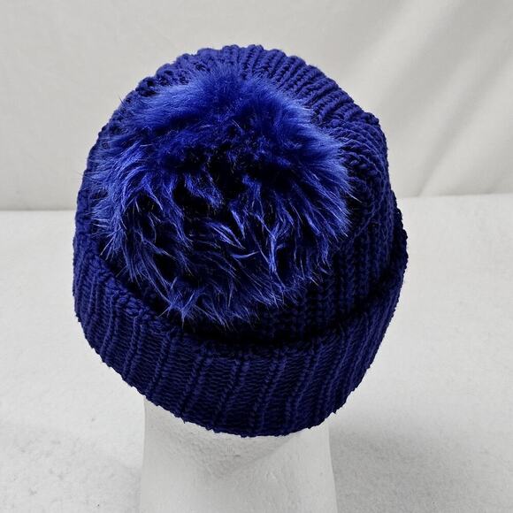 Love Your Melon Vibrant Blue Beanie Knit Pom Pom Hat Winter Gorp Ski Snow USA - Picture 4 of 6
